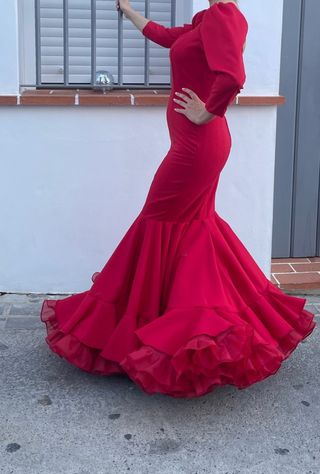Traje de flamenca rojo