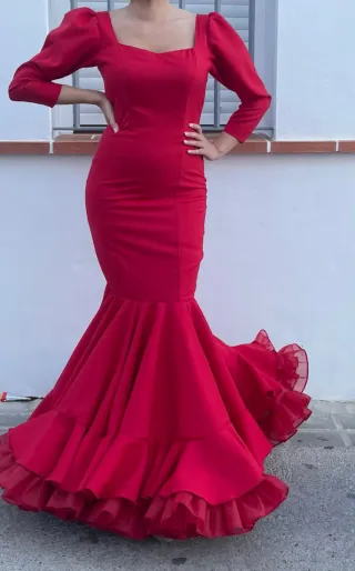 Traje de flamenca rojo