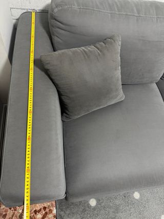 Sofá 3 plazas gris antracita