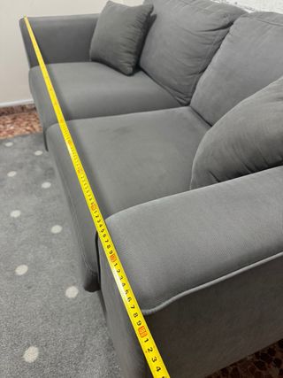 Sofá 3 plazas gris antracita
