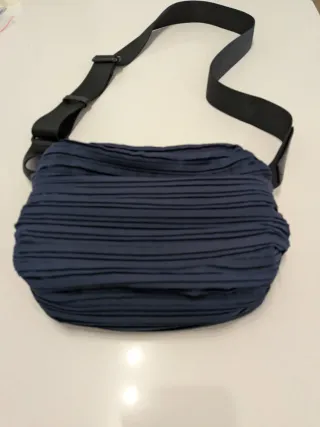 Bolso tela Adolfo Domínguez azul marino