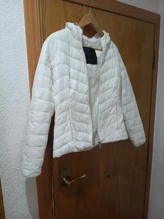 Chaqueta acolchada blanca mujer Talla S
