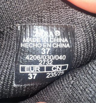 Zapatillas Calcetines Zara Negras NEGOCIABLES