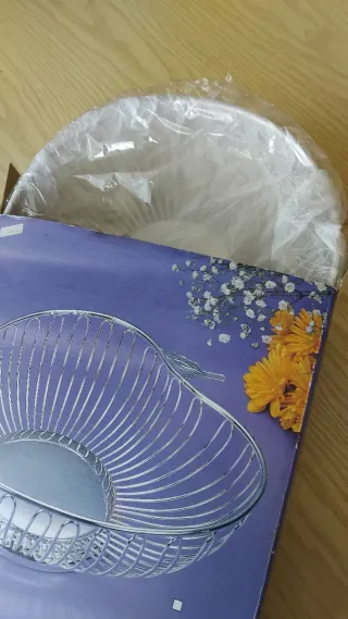 Cesto in Metallo Argentato