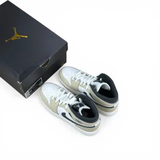 Air Jordan 1 Mid Rattan White Noir GS EU 39