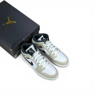 Air Jordan 1 Mid Rattan White Noir GS EU 39