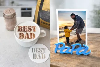 Pack Día del Padre: Porta foto y Plantilla café