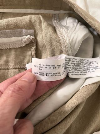 Pantalón de lino, recto, Zara S