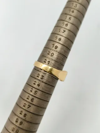 Anillo sello Oro 18kt con Diamante