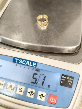 Anillo sello Oro 18kt con Diamante