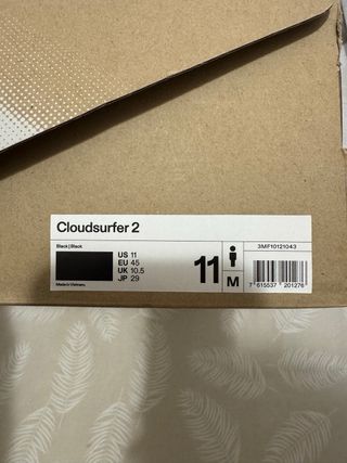 Zapatillas On Cloud Cloudsurfer 2 Negras