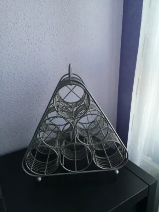 Botellero Metálico Plateado