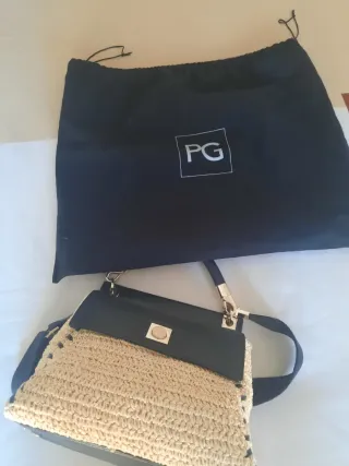 Bolso Purificación García Beige y Negro