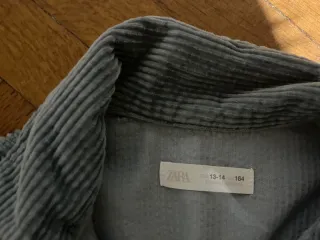 Camisa de pana azul Zara