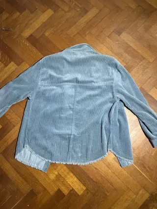 Camisa de pana azul Zara