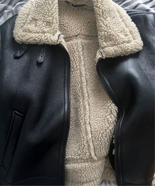 Chaqueta de hombre L negra de ecopiel - Zara