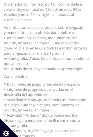 Ordenador infantil Vtech Genio Máster Color