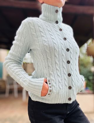 Cardigan lana, cashmere e alpaca