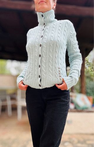 Cardigan lana, cashmere e alpaca