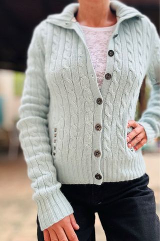 Cardigan lana, cashmere e alpaca