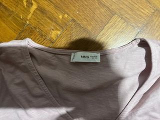 Blusa rosa Mango con cordón