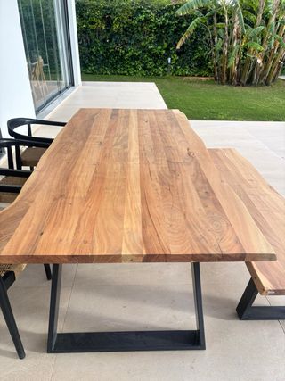 Mesa Comedor Acacia Kave Home 2.20x1m