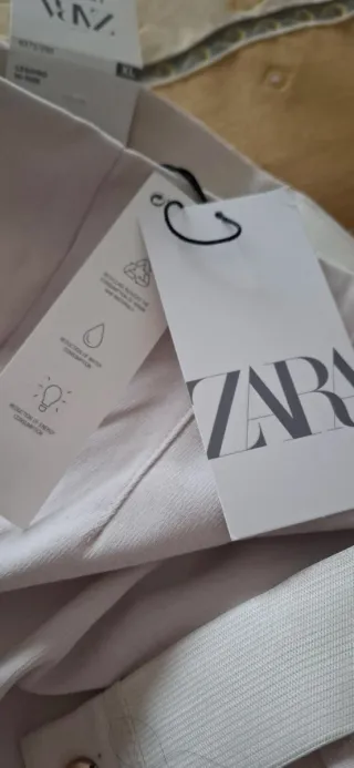 Pantalón Zara Beige Primavera Nuevo