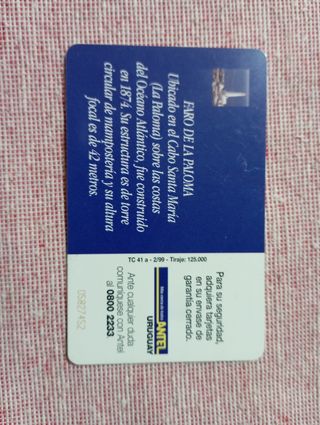 Tarjetas de Teléfono Antel