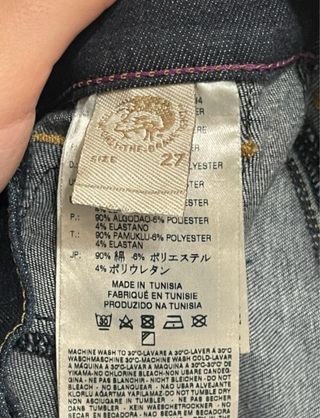 Diesel Jeans Vintage Lavaggio Scuro Taglia 27