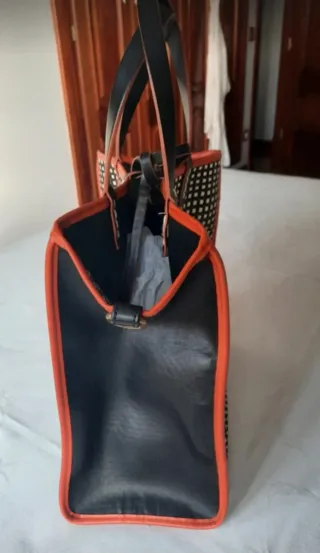Bolso Manila Negro y Naranja