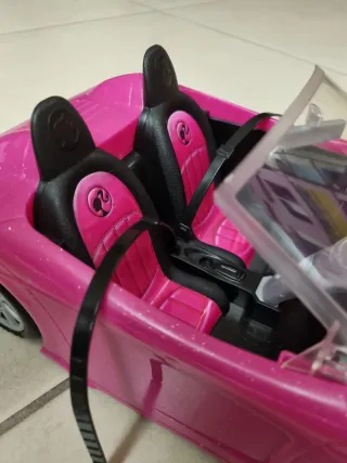 Macchina Barbie rosa scintillante