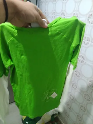 Jersey niña verde y blanco talla M