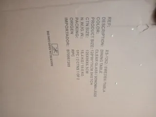 Mesa de cristal nueva