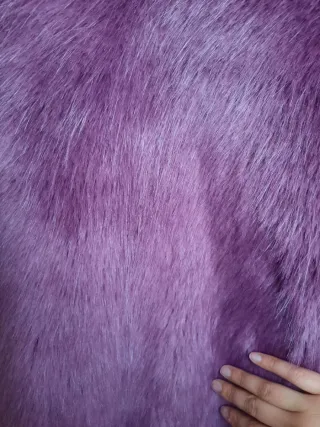 Bershka Cazadora Pelo Rosa Talla S