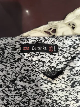 Vestido estampado blanco y negro