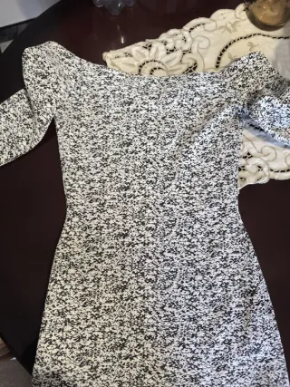 Vestido estampado blanco y negro