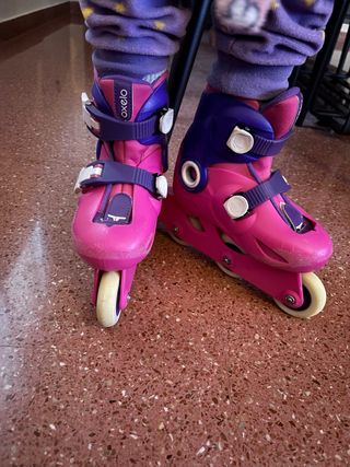 Patines en línea niña Oxelo rosa y morado