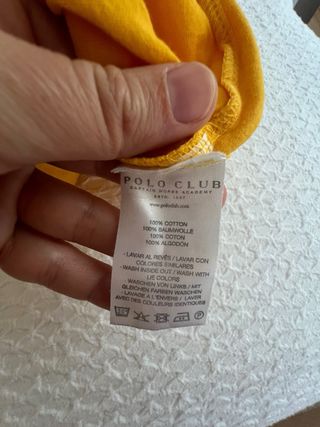 Camiseta Polo Club Original Mostaza Talla S
