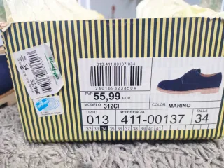 Zapatos niño azul marino talla 34