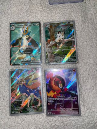 4 Carte Pokemon Empoleon, Meowth, Zacian Charcadet