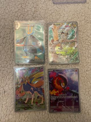 4 Carte Pokemon Empoleon, Meowth, Zacian Charcadet