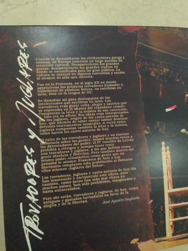 Doble LP Rafael Alberti y Paco Ibáñez A Galopar