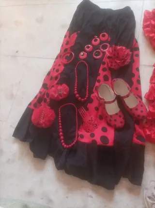Vestido Flamenca Rojo y Negro