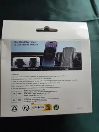 Soporte para teléfono con diseño de carbono