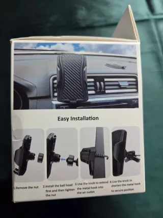 Soporte para teléfono con diseño de carbono