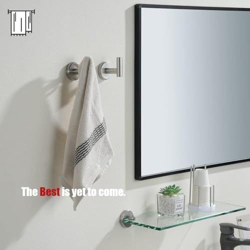 Pack 4 Perchas Pared Acero Inoxidable Baño