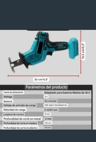 NUEVA! Sierra de sable inalámbrica con 2 Baterías