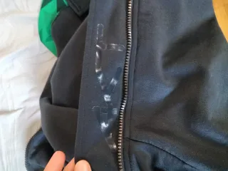 Felpa Kappa nera e verde con cappuccio