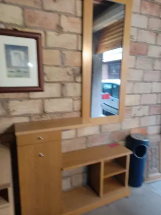 Mesa de centro madera haya y cristal