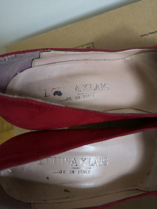 Scarpe eleganti rosse scamosciate Louisa Klaps